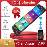 4G 10 Inch Car Rearview Mirror Car DVR ADAS Android FHD Auto Recorder GPS Navigation Dash Camera Rear View Camera Night Vision