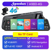 4G 10 Inch Car Rearview Mirror Car DVR ADAS Android FHD Auto Recorder GPS Navigation Dash Camera Rear View Camera Night Vision