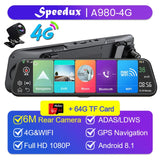 4G 10 Inch Car Rearview Mirror Car DVR ADAS Android FHD Auto Recorder GPS Navigation Dash Camera Rear View Camera Night Vision