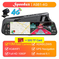 4G 10 Inch Car Rearview Mirror Car DVR ADAS Android FHD Auto Recorder GPS Navigation Dash Camera Rear View Camera Night Vision