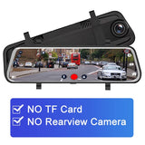 Car DVR 10" Stream RearView Mirror Touch screen Super night vision 1080P Dash Cam Camera Video Recorder Auto Registrar Dashcam