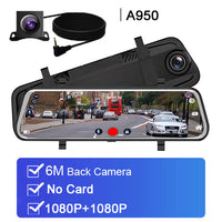 Car DVR 10" Stream RearView Mirror Touch screen Super night vision 1080P Dash Cam Camera Video Recorder Auto Registrar Dashcam
