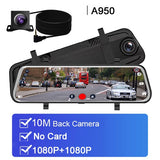 Car DVR 10" Stream RearView Mirror Touch screen Super night vision 1080P Dash Cam Camera Video Recorder Auto Registrar Dashcam